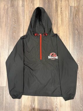 Limited edition universal studios Park Black Anorak Pullover with Red Accents